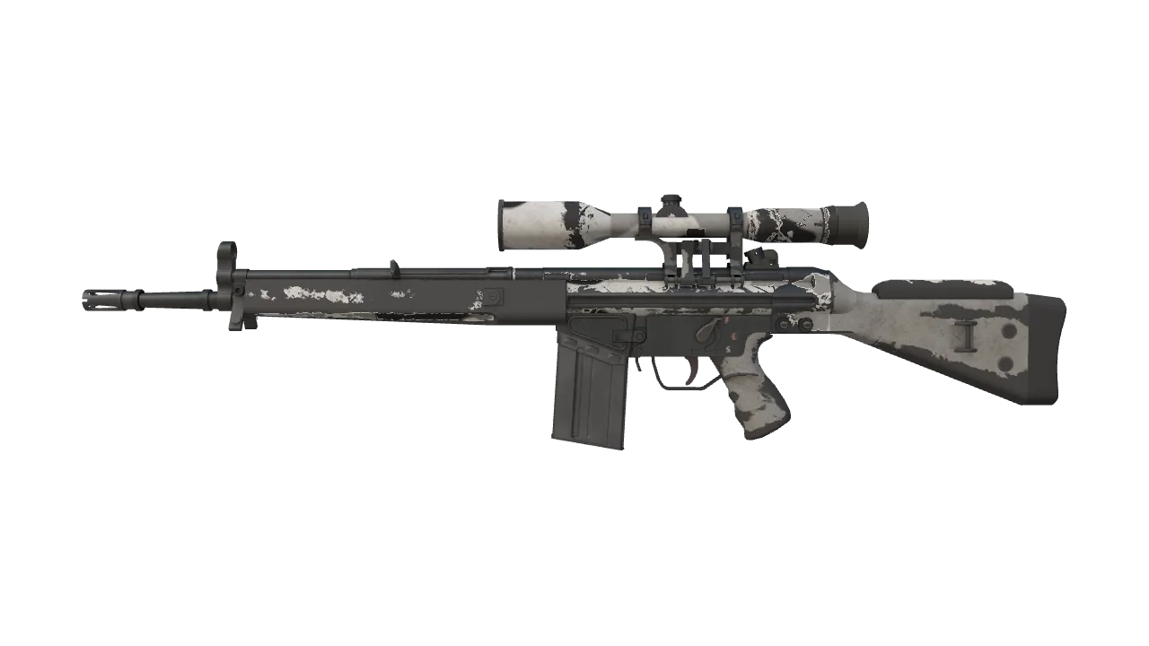 G3SG1 | Polar Camo (Battle-Scarred) — Dust II light, front