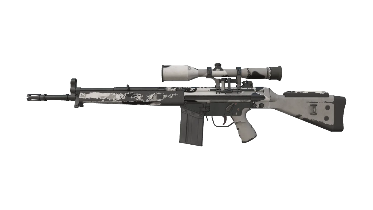 G3SG1 | Polar Camo (Well-Worn) — Dust II light, front