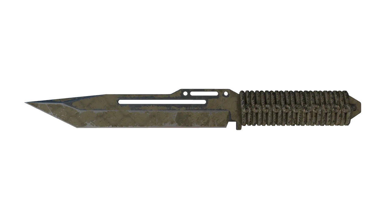 ★ Paracord Knife | Safari Mesh (Battle-Scarred) — Dust II light, front