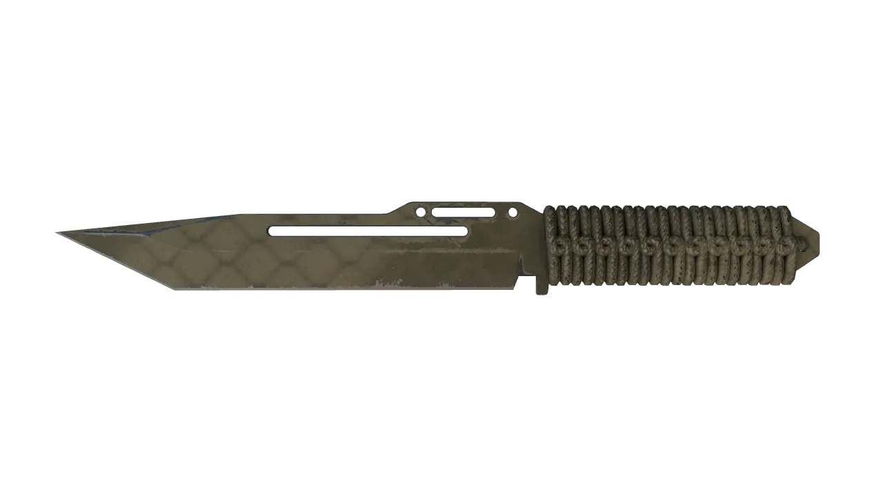 ★ Paracord Knife | Safari Mesh (Well-Worn) — Dust II light, front