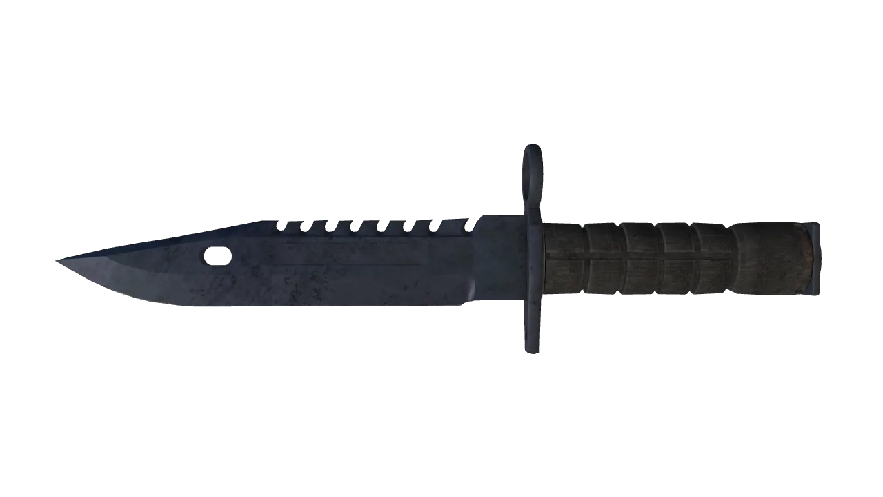 ★ M9 Bayonet | Blue Steel (Field-Tested) — Dust II light, front