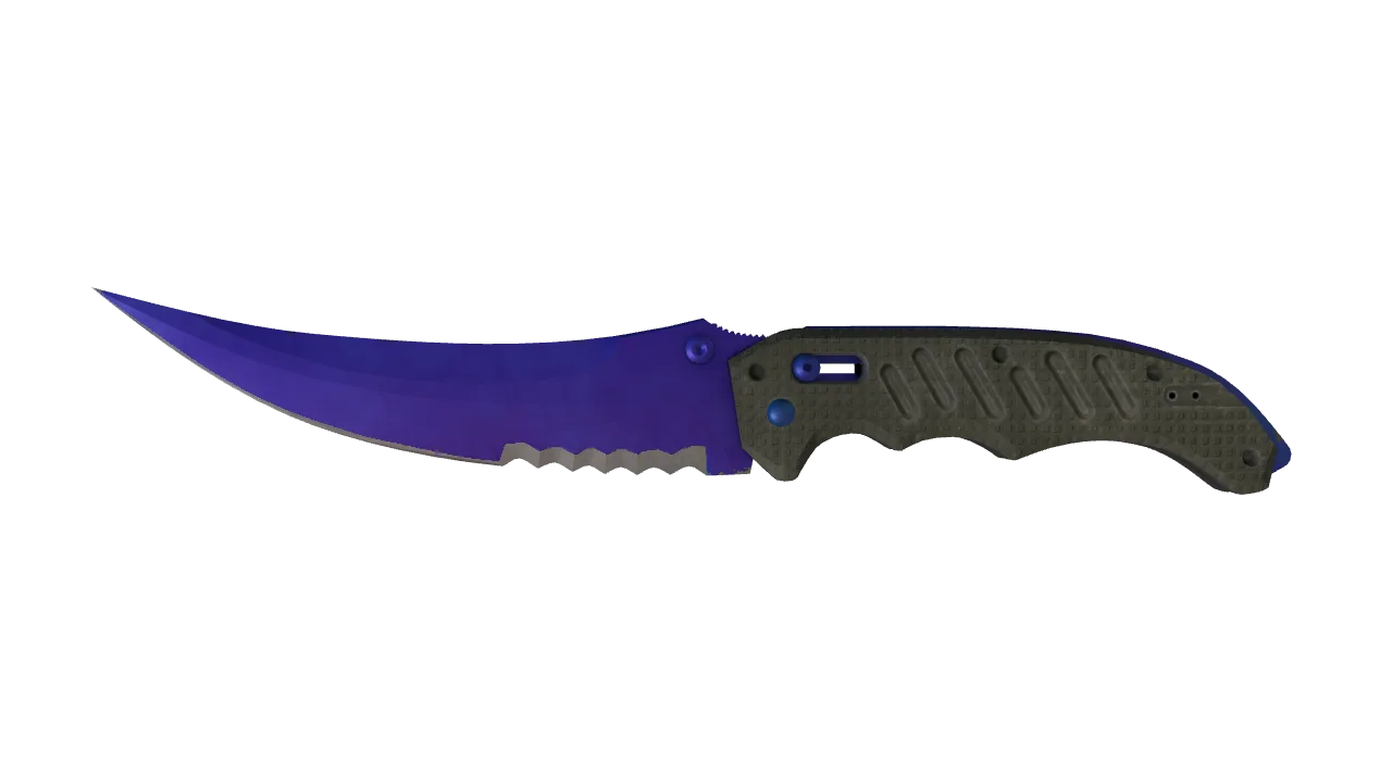 ★ Flip Knife | Doppler (Sapphire) (Factory New) — Dust II light, front