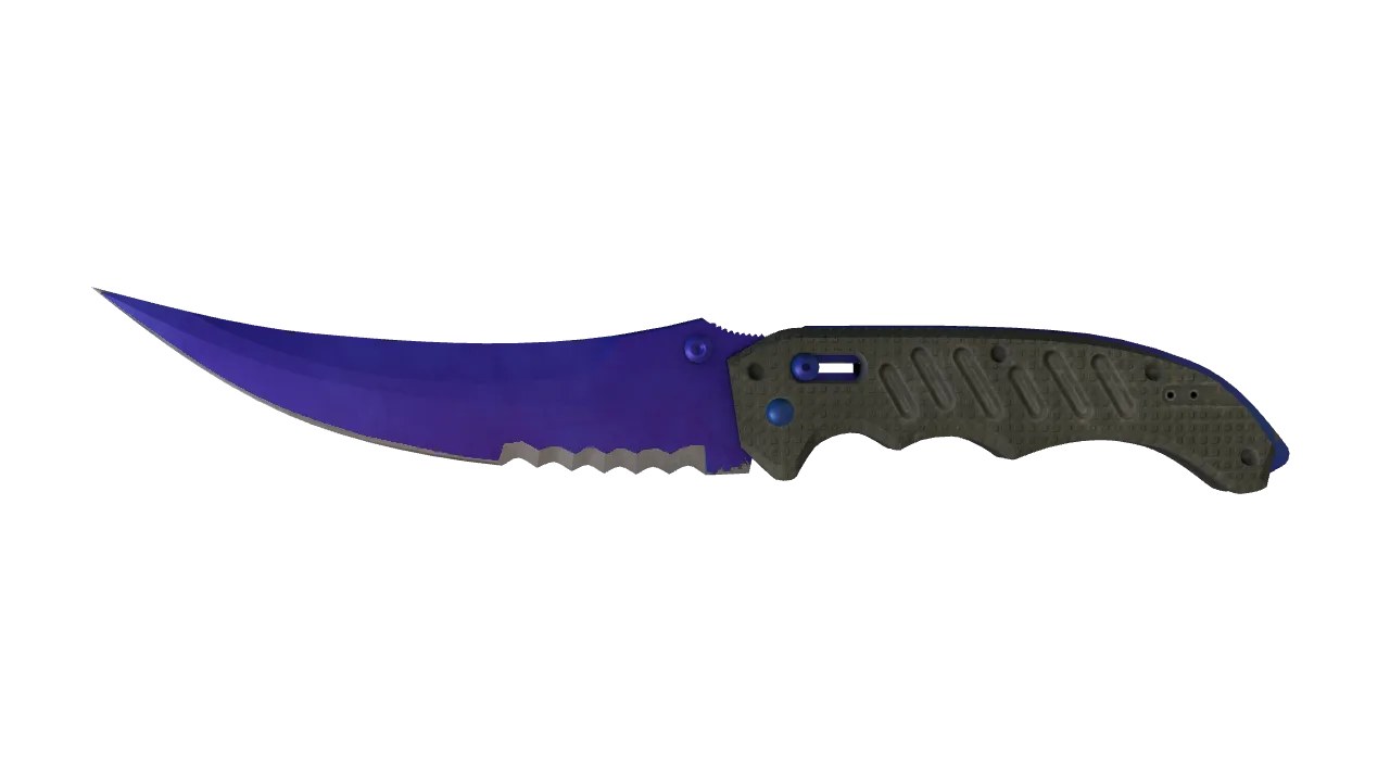 ★ Flip Knife | Doppler (Sapphire) (Minimal Wear) — Dust II light, front