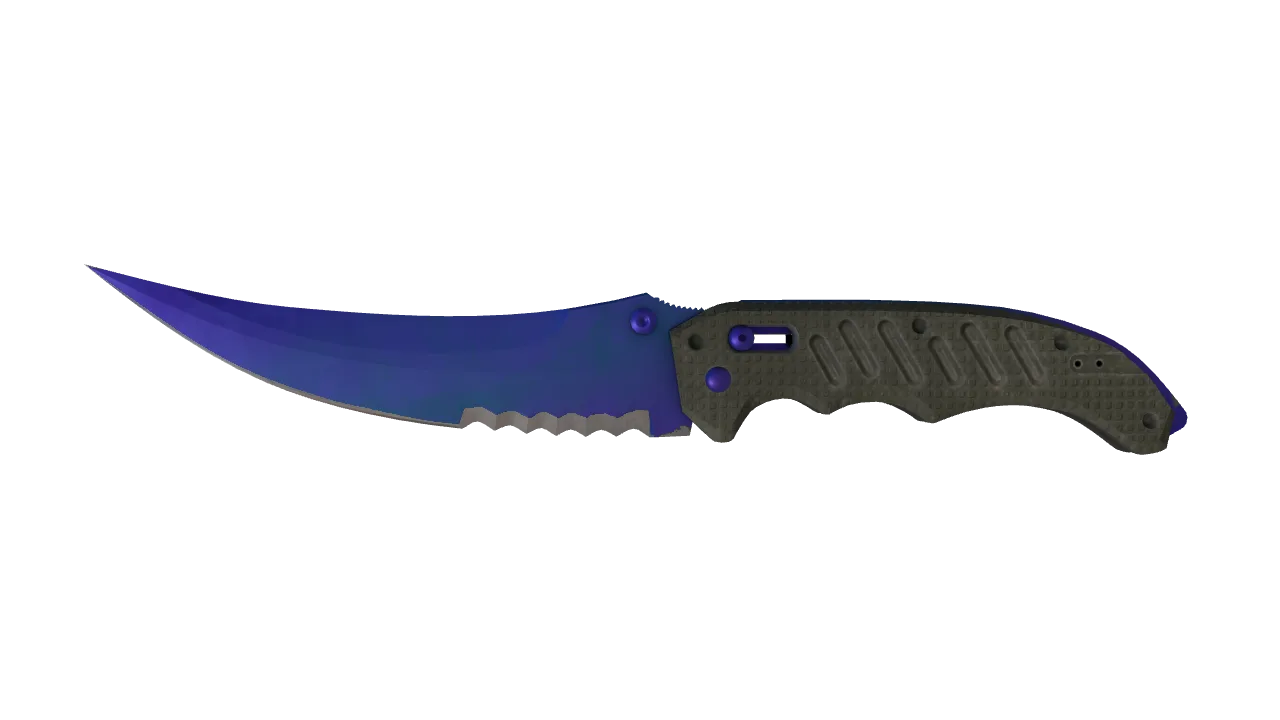 Flip Knife | Doppler (Sapphire) seed #114, front