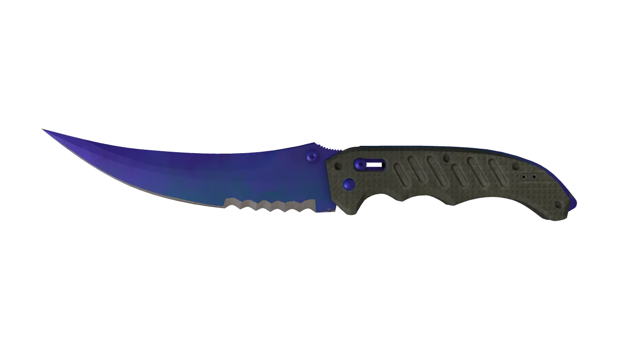 Flip Knife | Doppler (Sapphire) seed #138, front