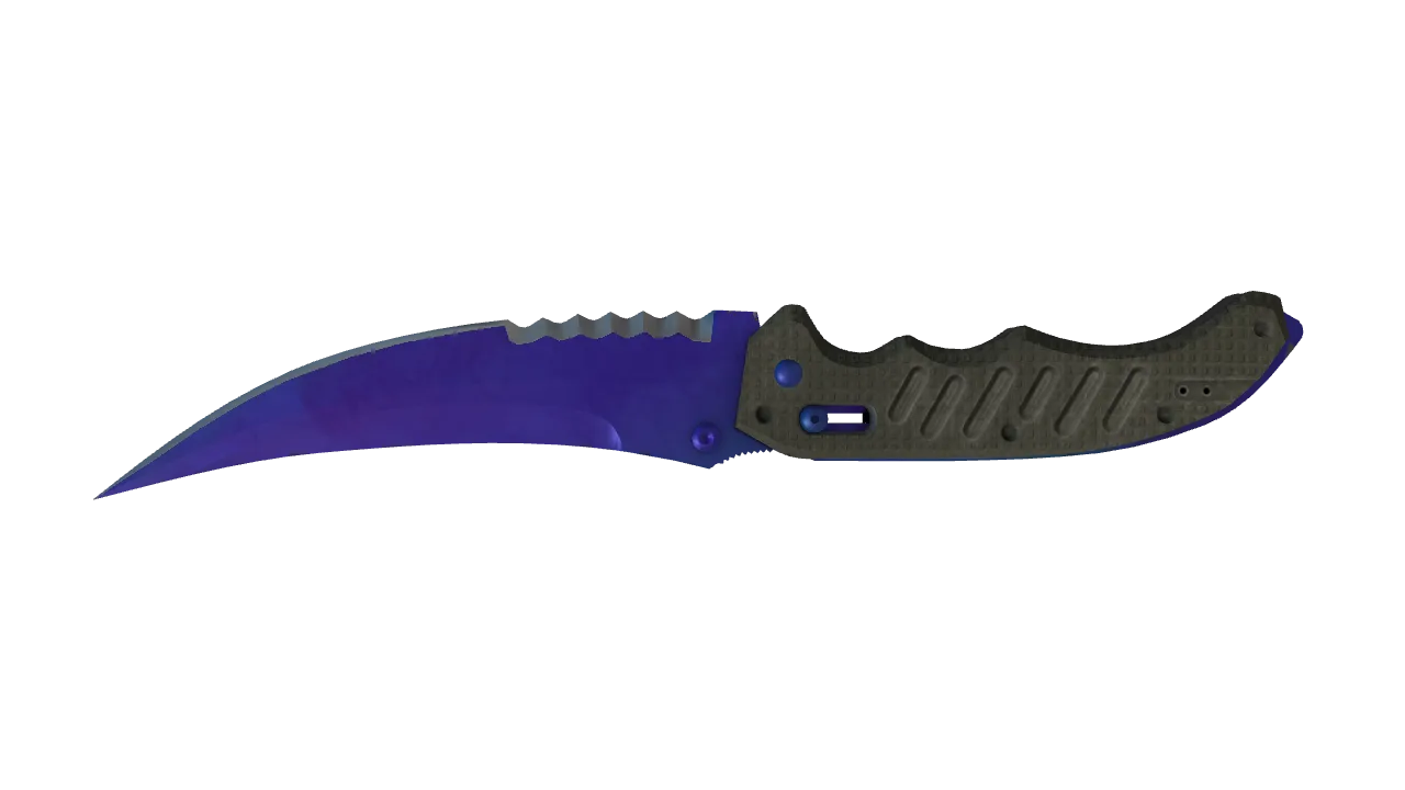 Flip Knife | Doppler (Sapphire) seed #140, back