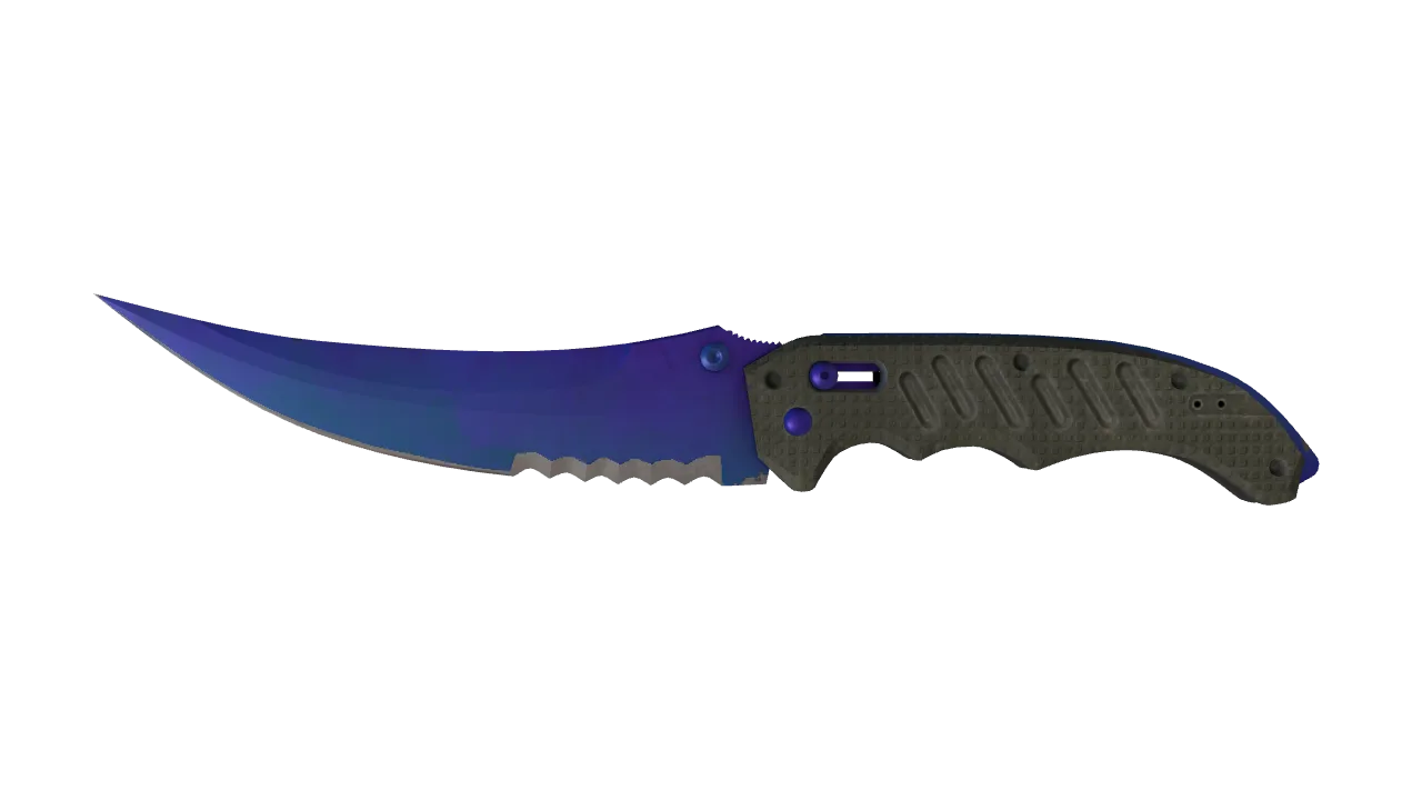 Flip Knife | Doppler (Sapphire) seed #262, front