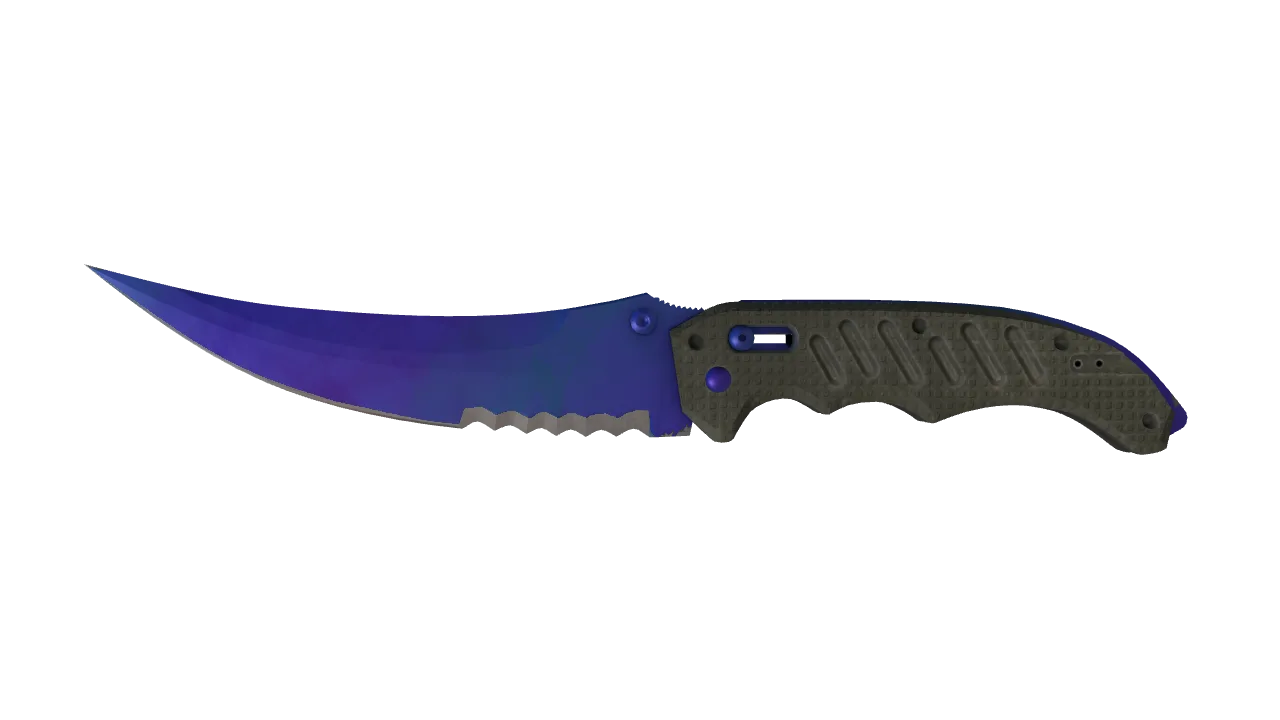 Flip Knife | Doppler (Sapphire) seed #329, front