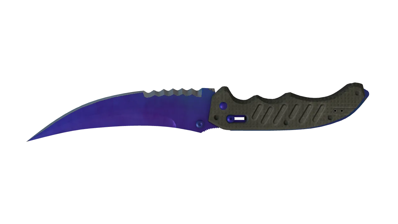 Flip Knife | Doppler (Sapphire) seed #389, back
