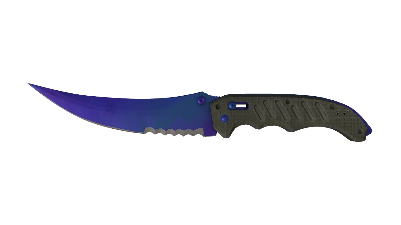Flip Knife | Doppler (Sapphire) seed #390, front