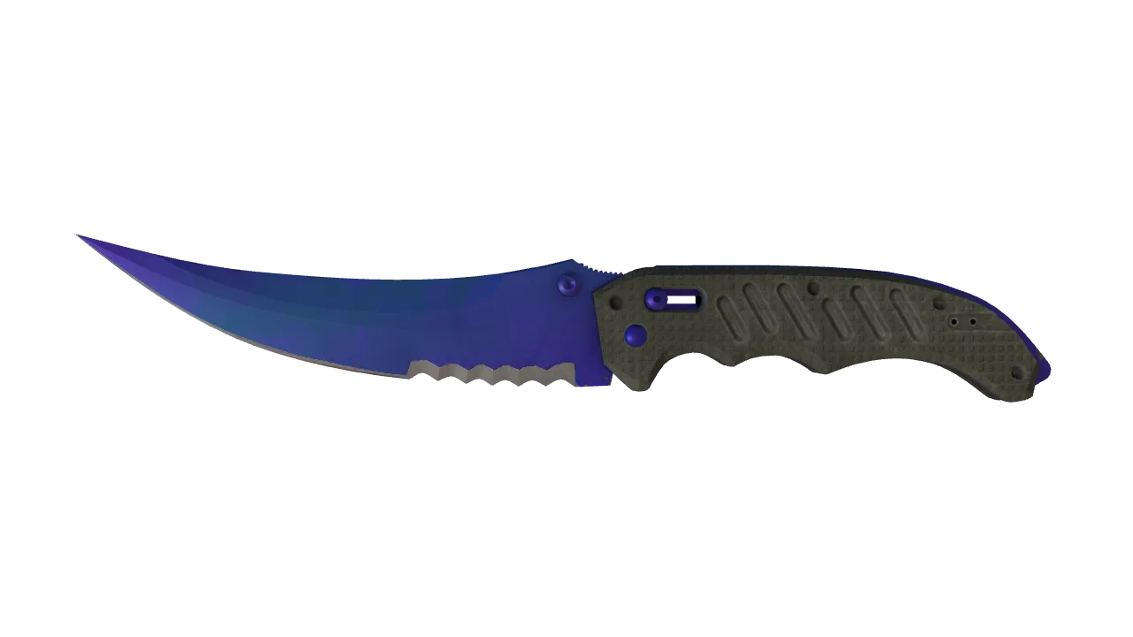Flip Knife | Doppler (Sapphire) seed #445, front