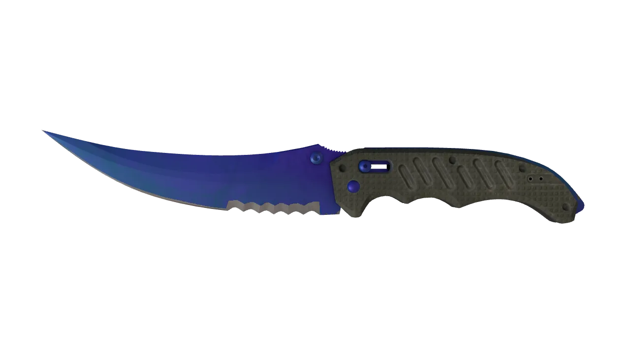 Flip Knife | Doppler (Sapphire) seed #446, front