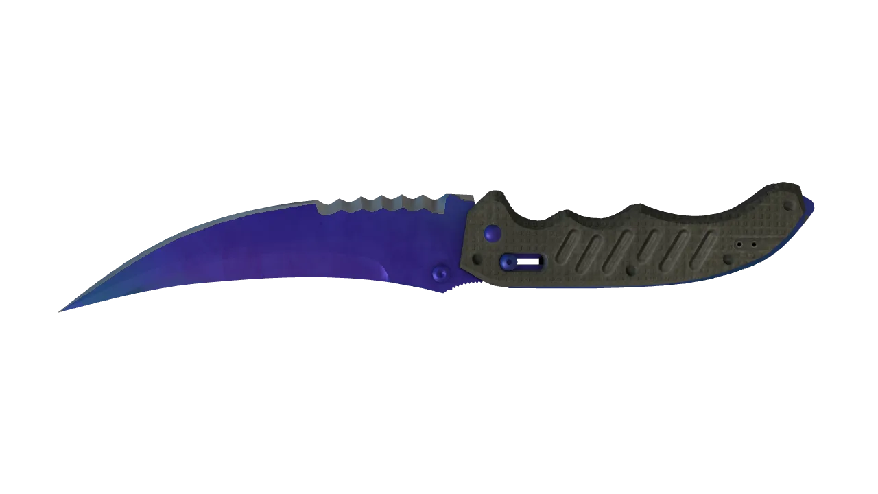 Flip Knife | Doppler (Sapphire) seed #450, back