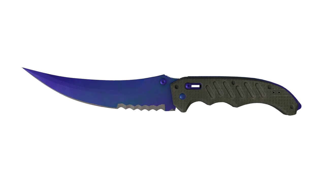 Flip Knife | Doppler (Sapphire) seed #475, front