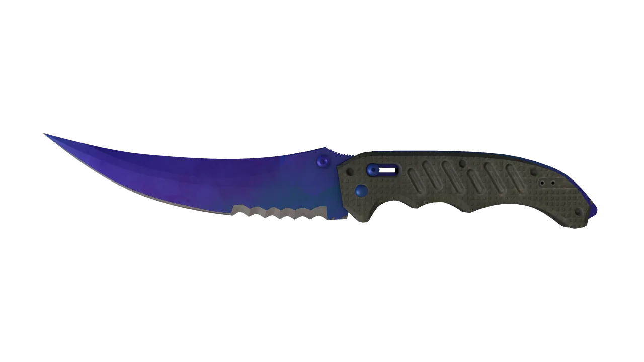 Flip Knife | Doppler (Sapphire) seed #485, front