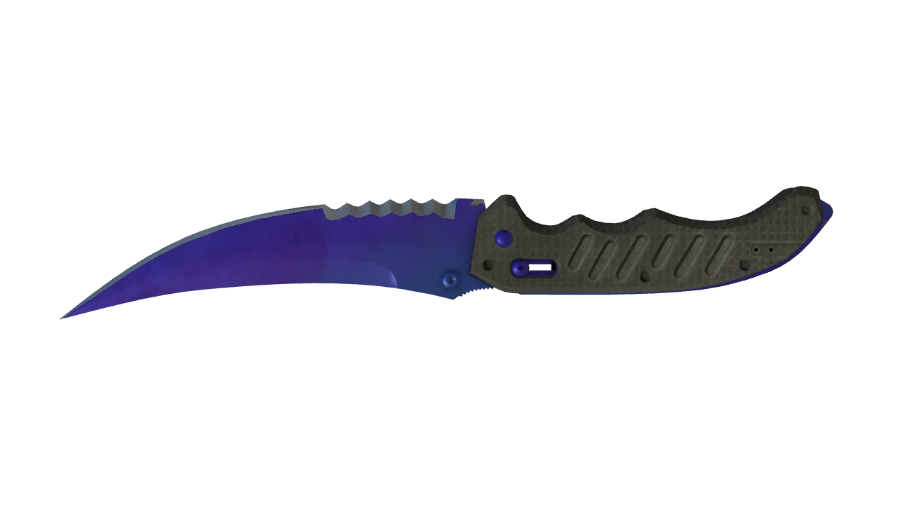 Flip Knife | Doppler (Sapphire) seed #496, back