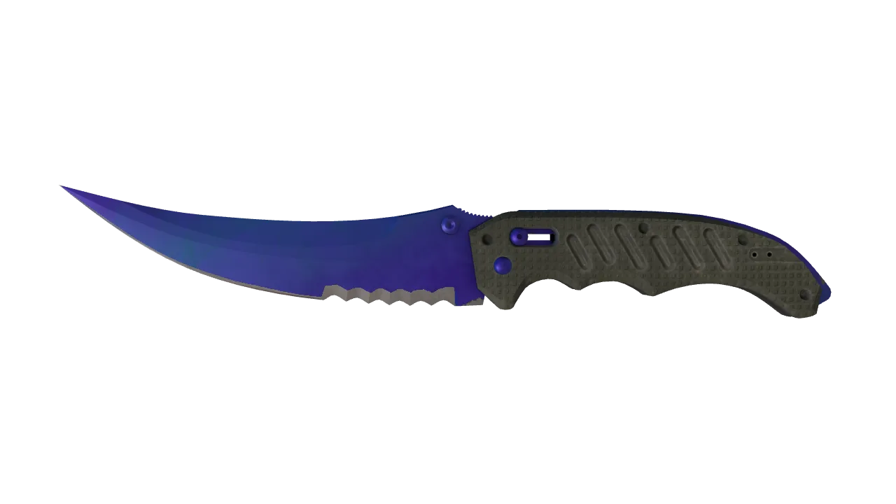 Flip Knife | Doppler (Sapphire) seed #496, front