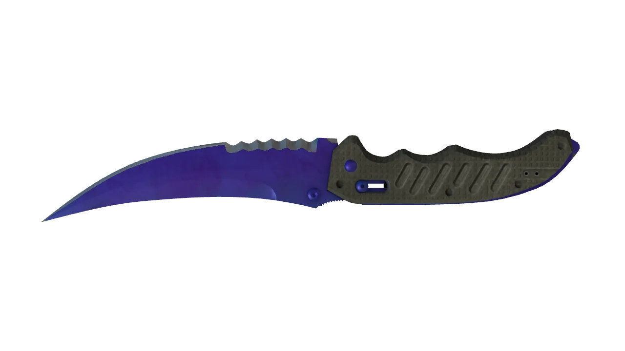 Flip Knife | Doppler (Sapphire) seed #555, back