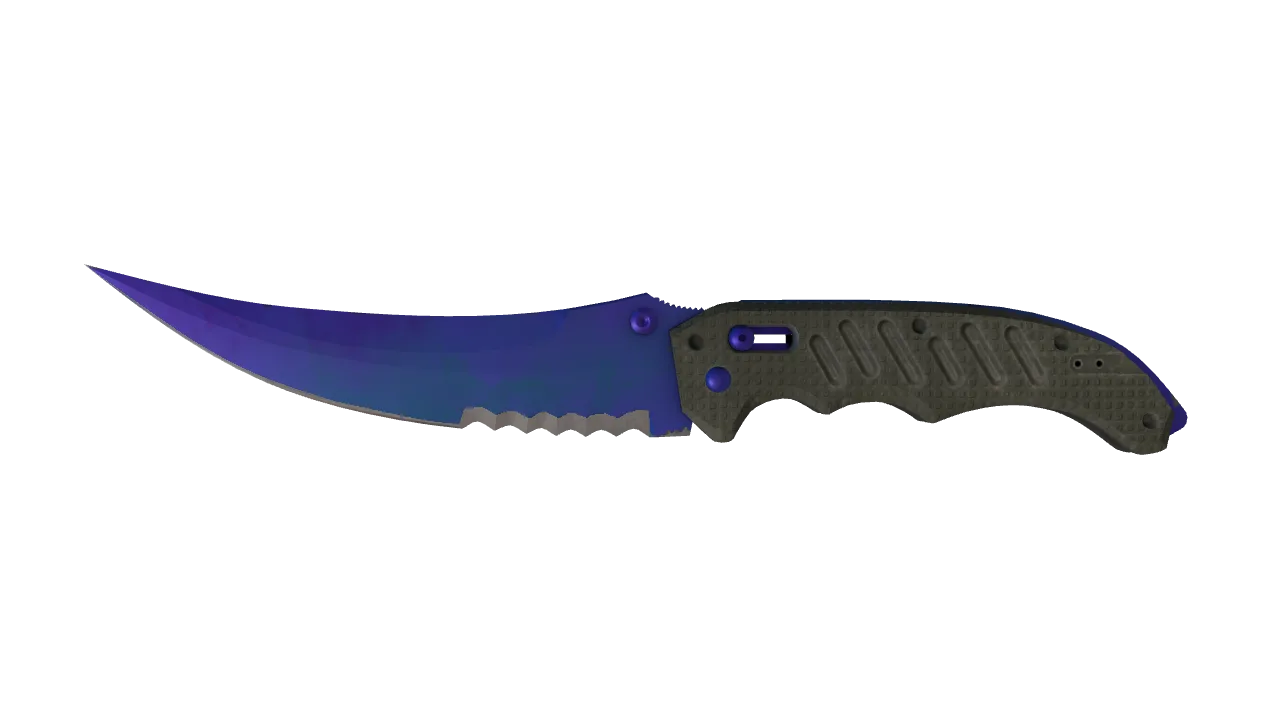 Flip Knife | Doppler (Sapphire) seed #570, front