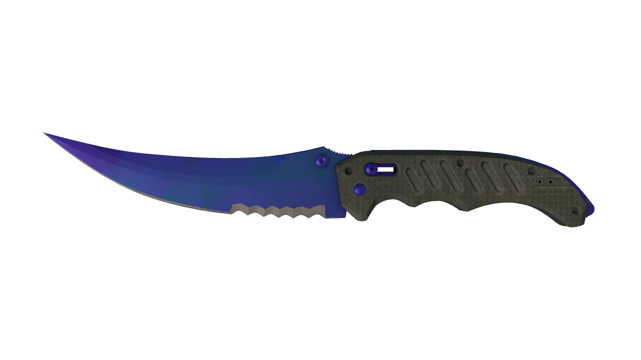 Flip Knife | Doppler (Sapphire) seed #593, front