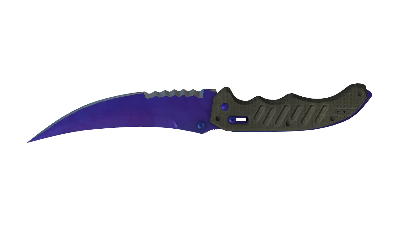 Flip Knife | Doppler (Sapphire) seed #624, back