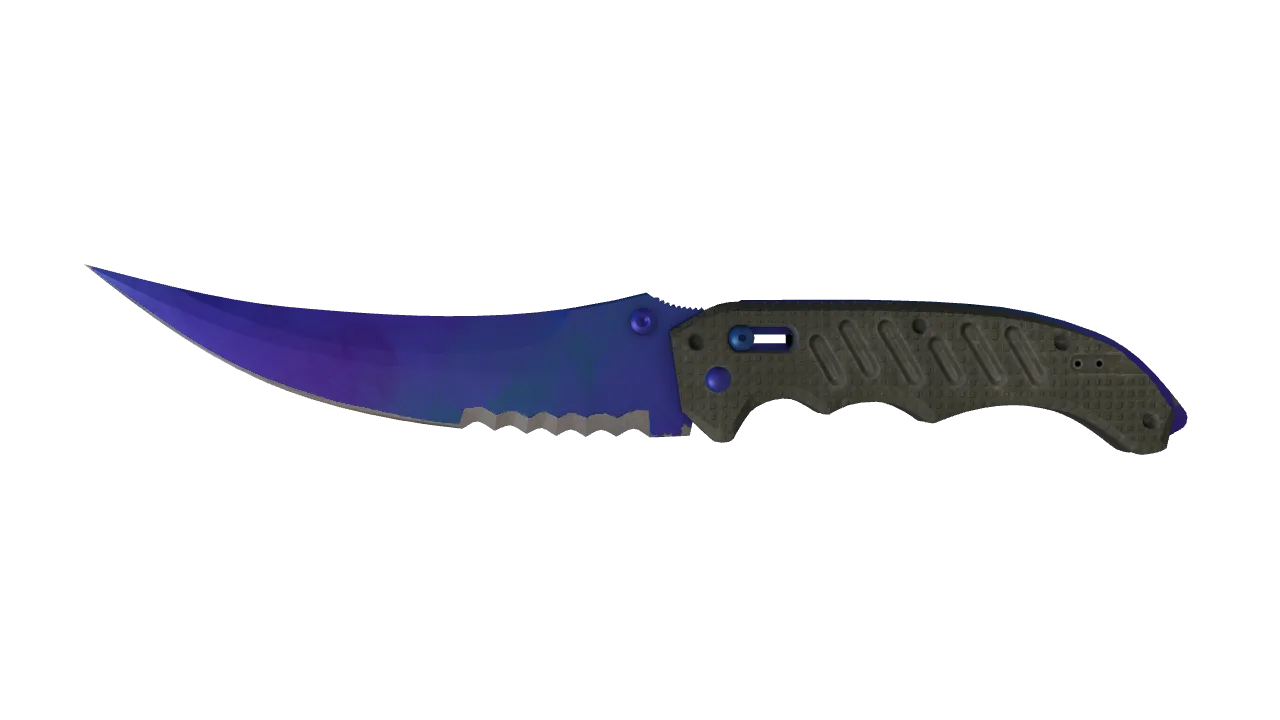 Flip Knife | Doppler (Sapphire) seed #626, front