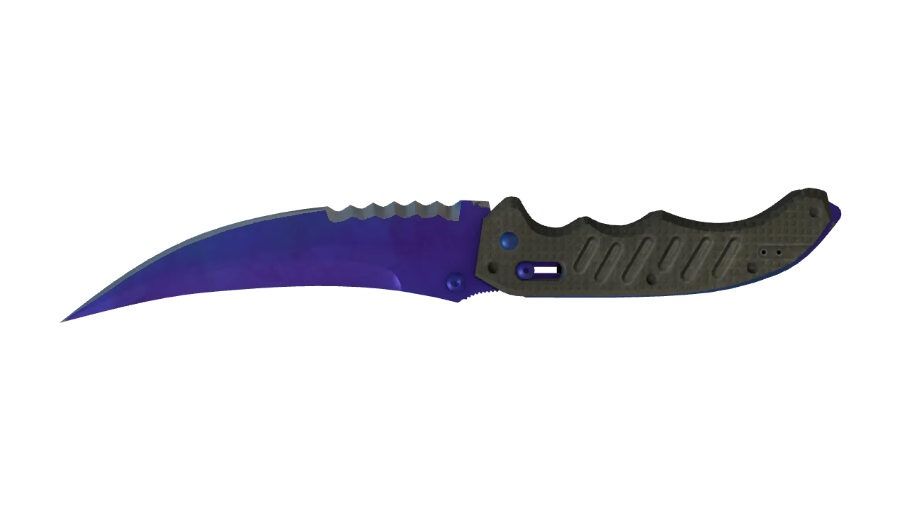 Flip Knife | Doppler (Sapphire) seed #654, back