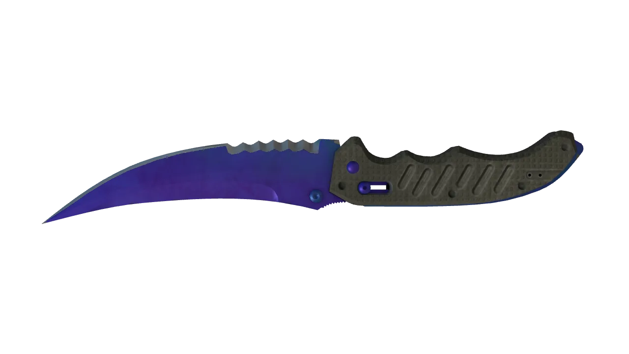 Flip Knife | Doppler (Sapphire) seed #658, back