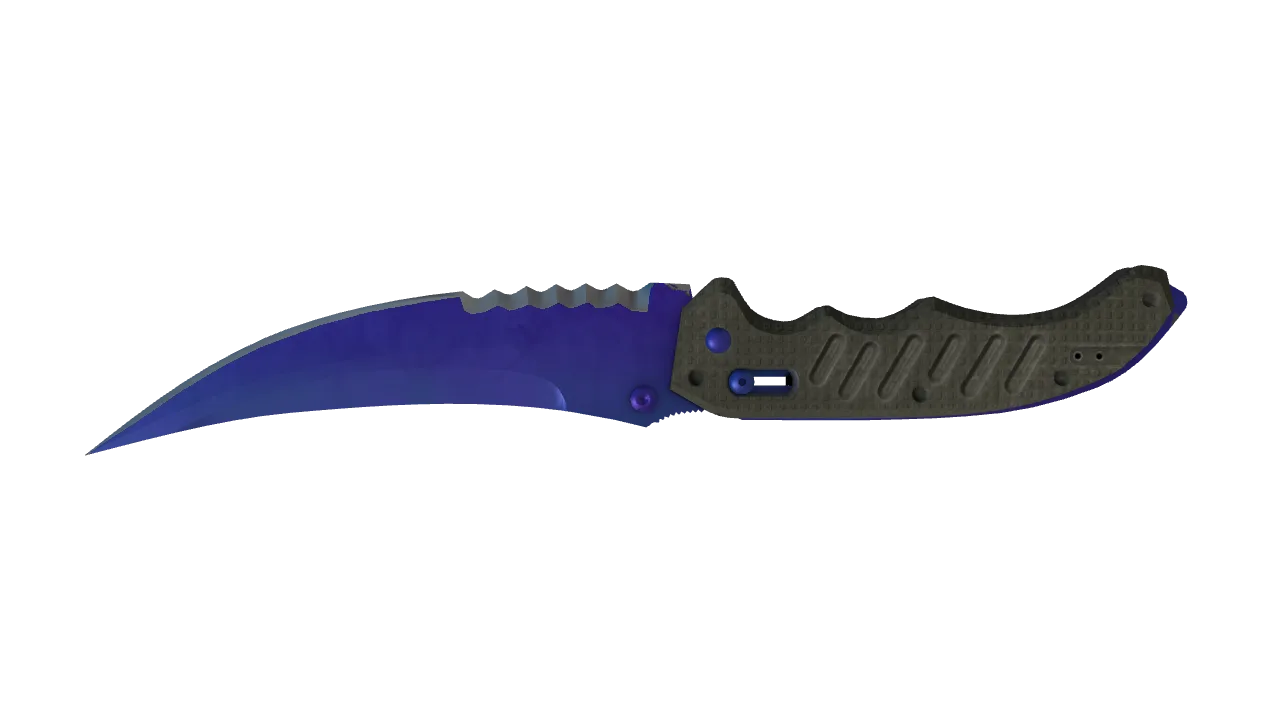 Flip Knife | Doppler (Sapphire) seed #666, back