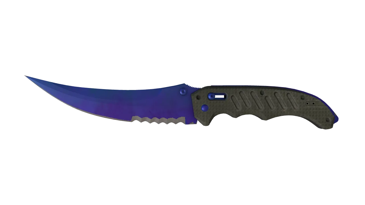 Flip Knife | Doppler (Sapphire) seed #666, front