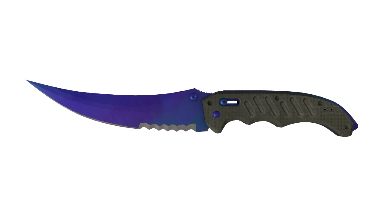 Flip Knife | Doppler (Sapphire) seed #674, front