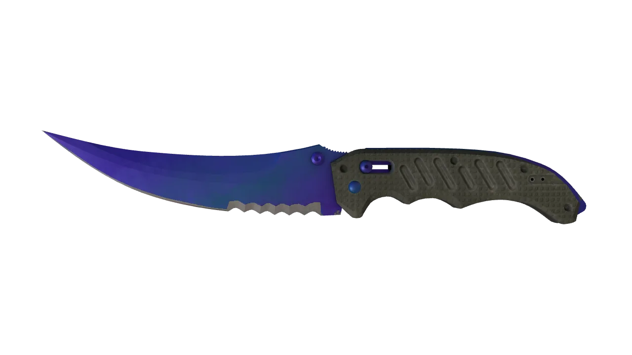 Flip Knife | Doppler (Sapphire) seed #735, front