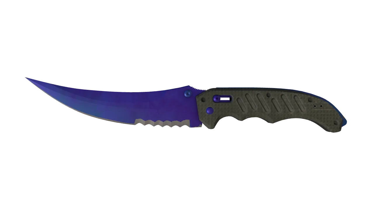 Flip Knife | Doppler (Sapphire) seed #776, front