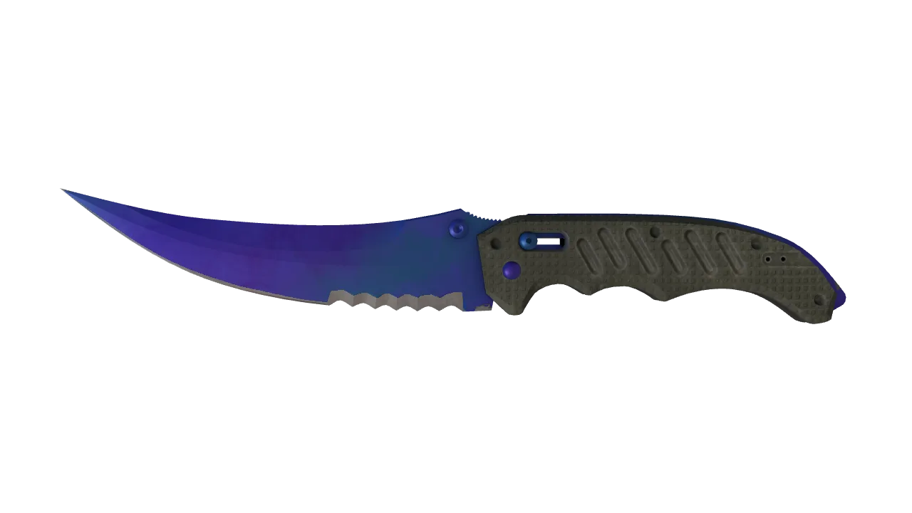 Flip Knife | Doppler (Sapphire) seed #818, front