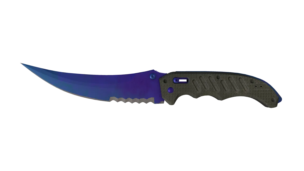 Flip Knife | Doppler (Sapphire) seed #820, front