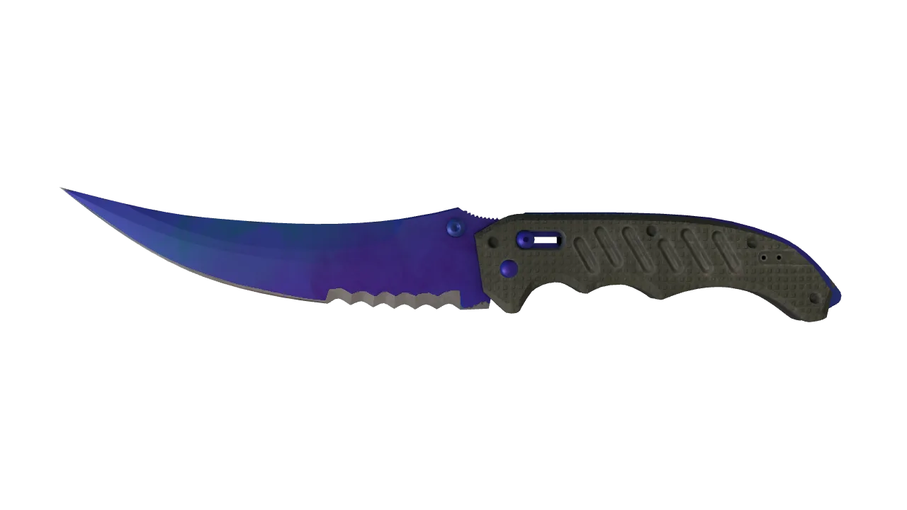 Flip Knife | Doppler (Sapphire) seed #828, front