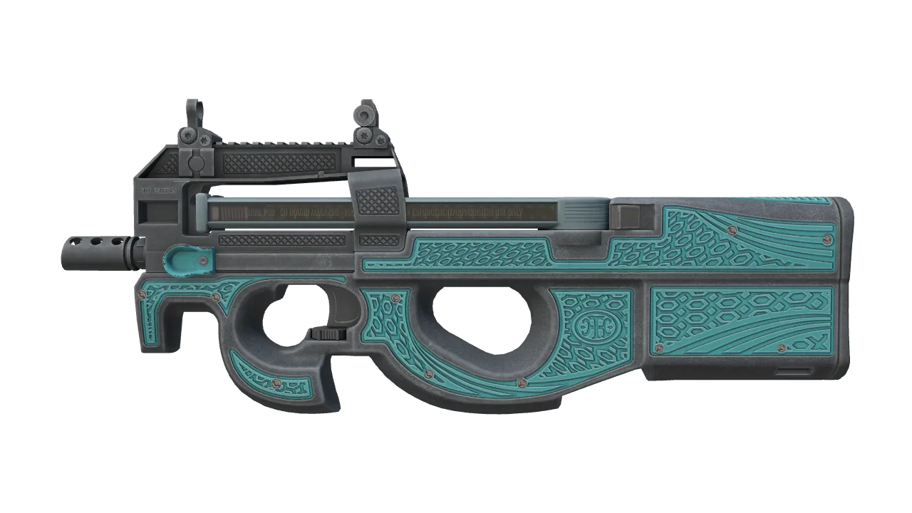 P90 | Traction (Minimal Wear) — Dust II light, front