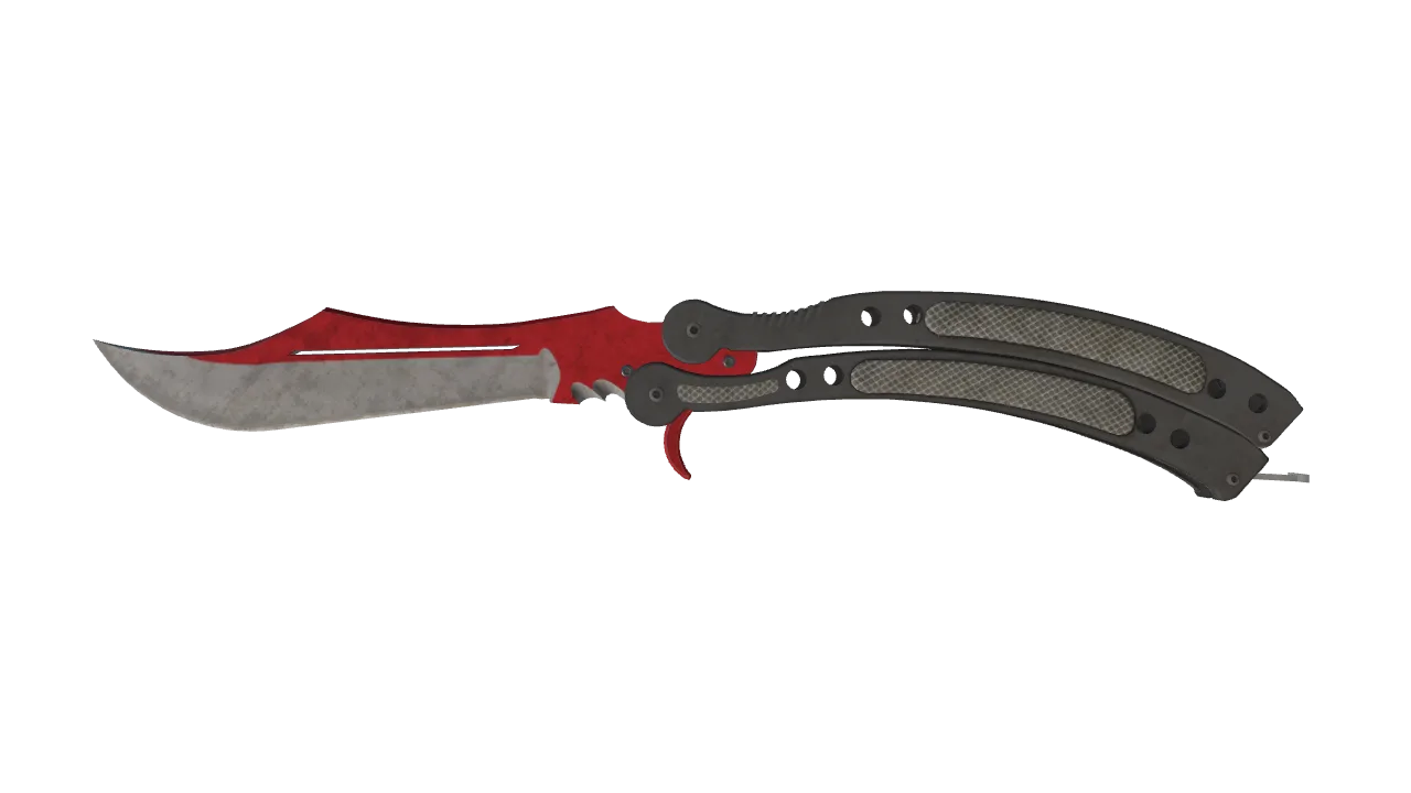 ★ Butterfly Knife | Autotronic (Battle-Scarred) — Dust II light, front