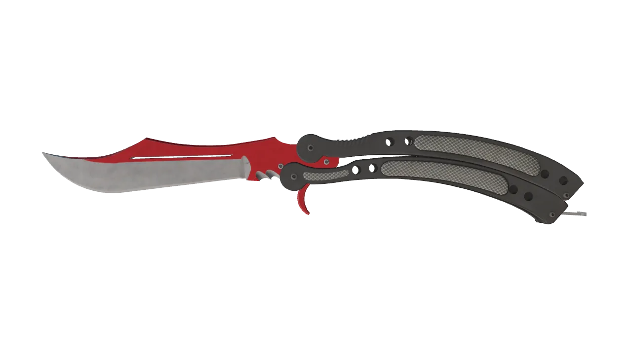 ★ Butterfly Knife | Autotronic (Field-Tested) — Dust II light, front