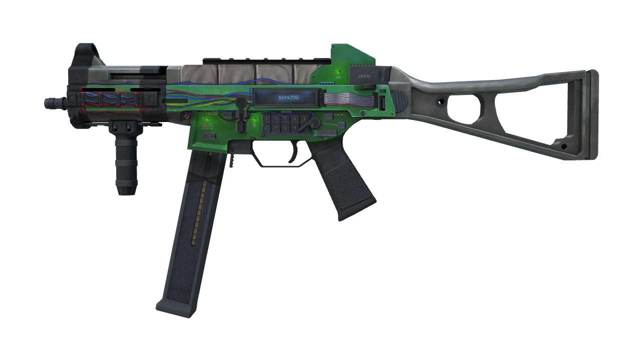 UMP-45 | Plastique (Factory New) — Dust II light, front