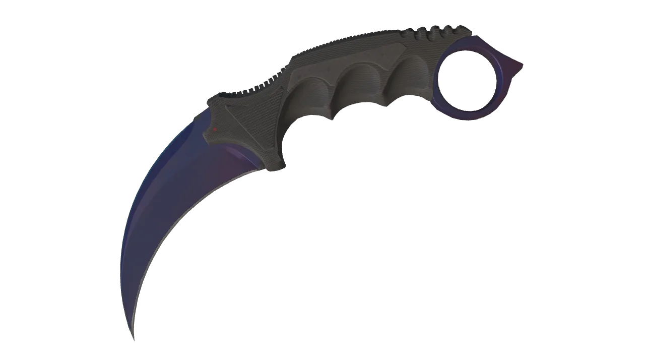 ★ Karambit | Doppler (Black Pearl) (Factory New) — Dust II light, front