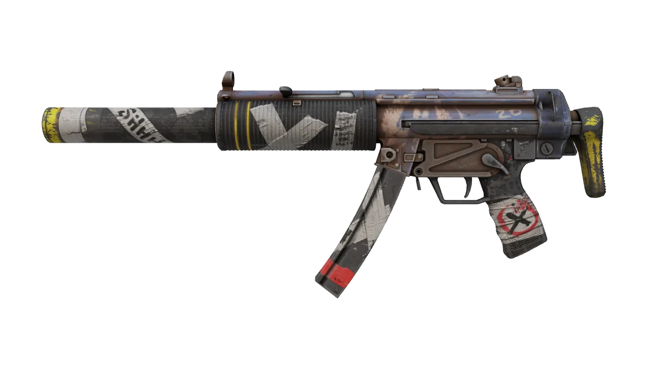 MP5-SD | Kitbash (Well-Worn) — Dust II light, front