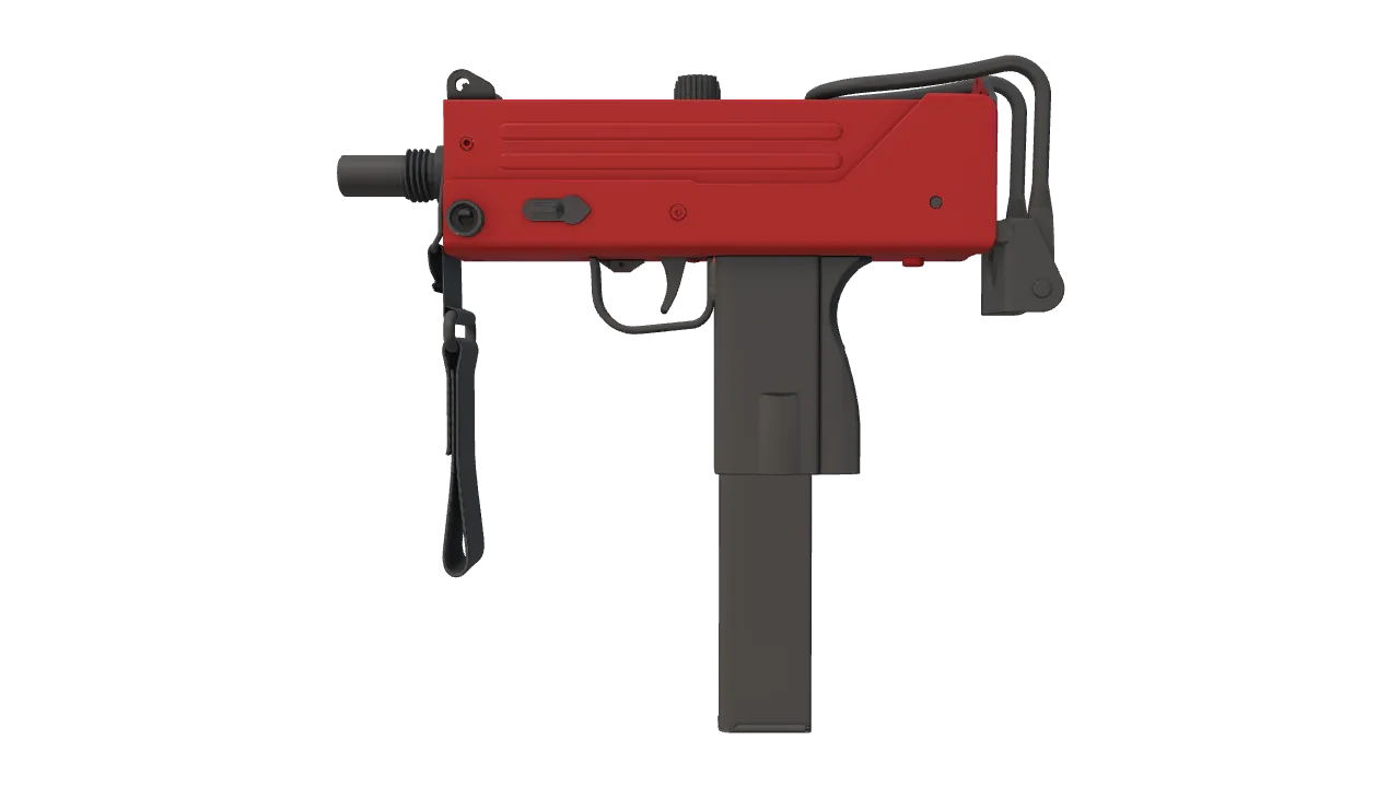 MAC-10 | Candy Apple (Factory New) — Dust II light, front