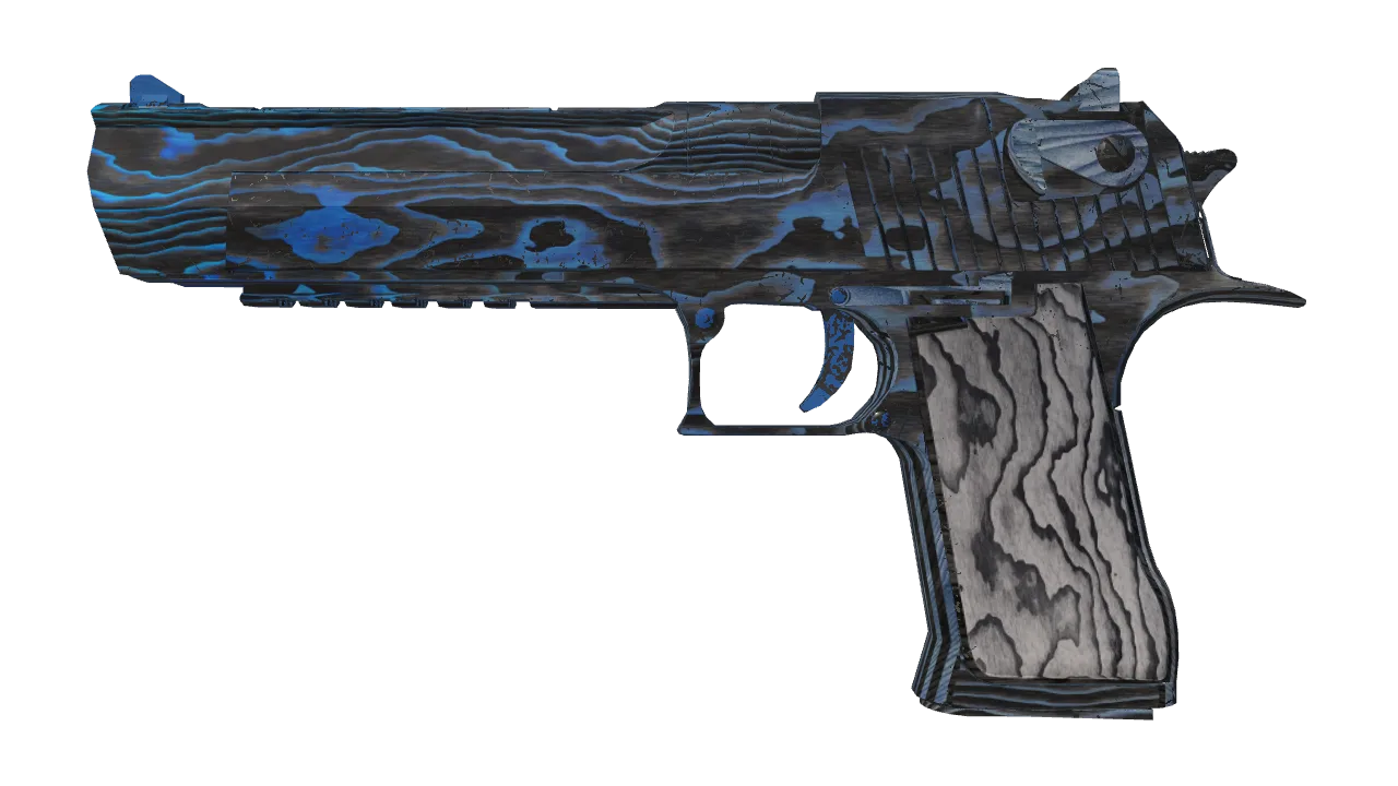 Desert Eagle | Blue Ply (Well-Worn) — Dust II light, front