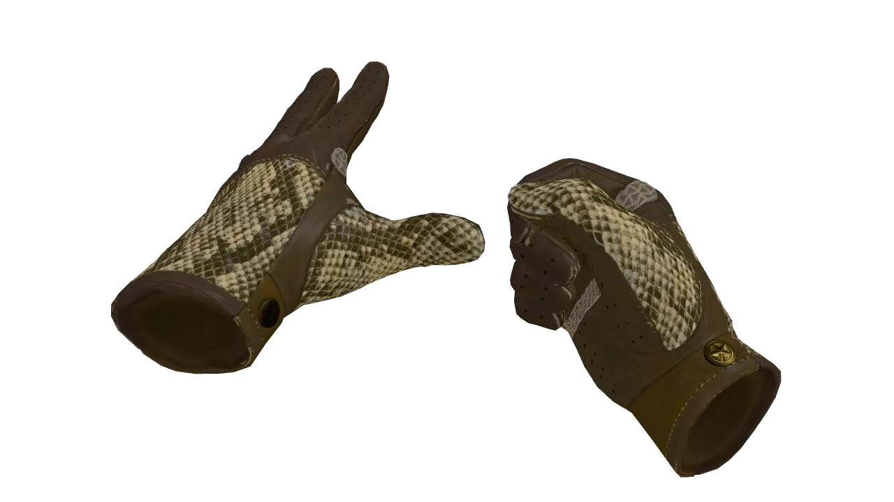★ Driver Gloves | Diamondback (Field-Tested) — Dust II light, front