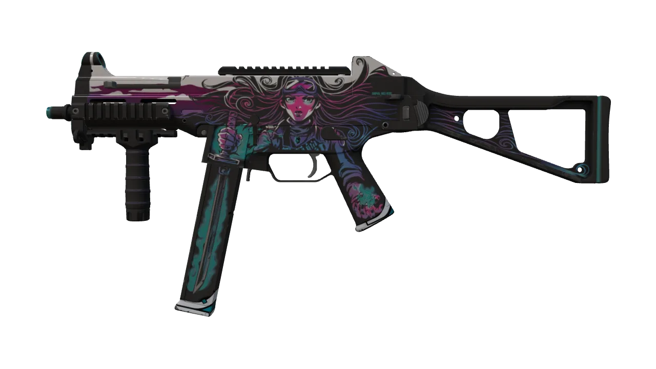 Souvenir UMP-45 | Neo-Noir (Minimal Wear) — Dust II light, front