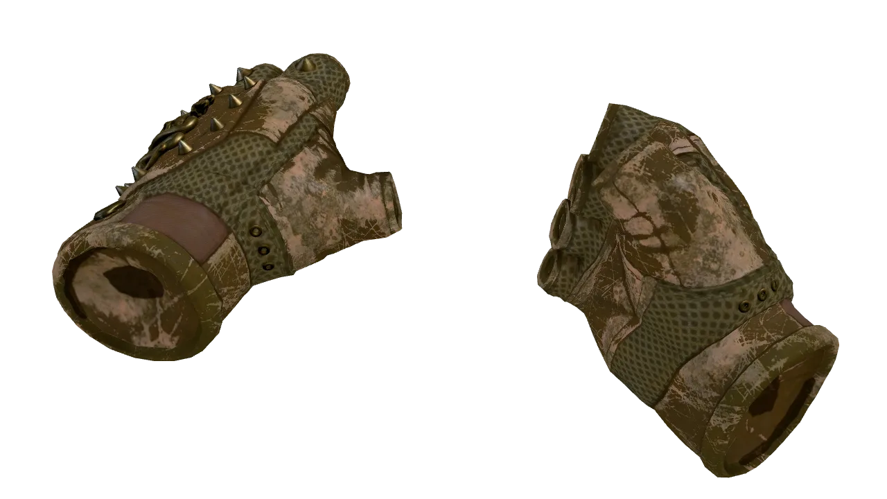 ★ Hydra Gloves | Mangrove (Battle-Scarred) — Dust II light, front