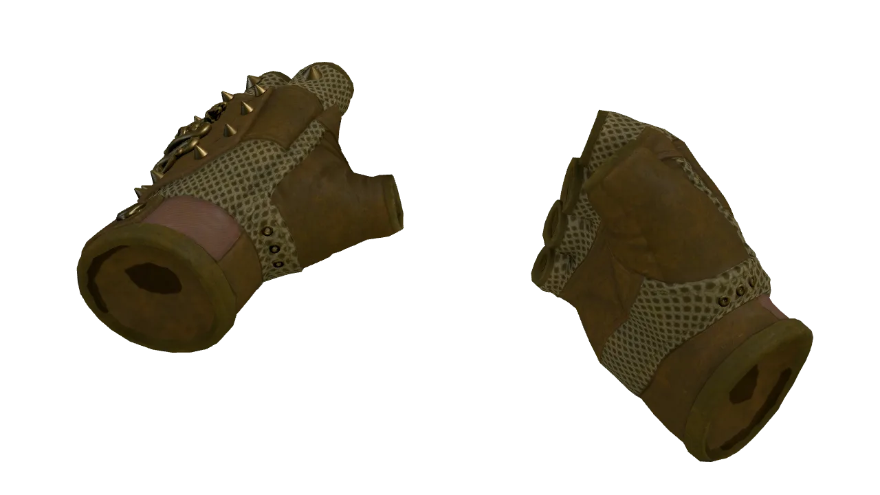 ★ Hydra Gloves | Mangrove (Minimal Wear) — Dust II light, front