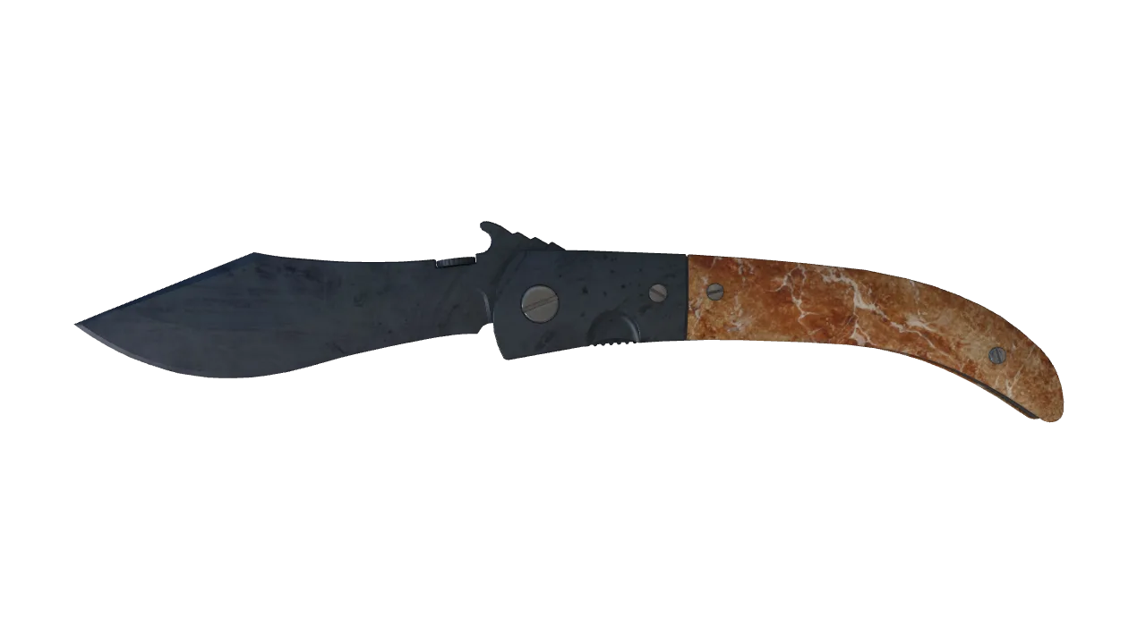 StatTrak™ ★ Navaja Knife | Blue Steel (Minimal Wear) — Dust II light, front