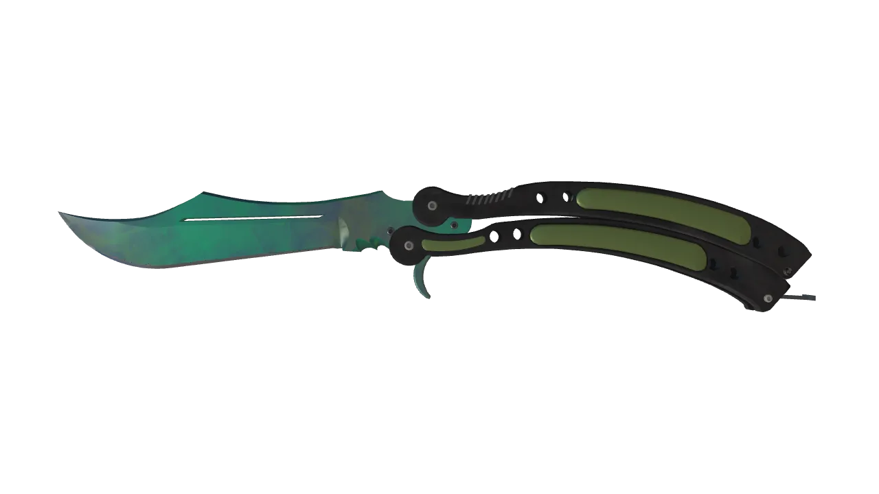 ★ Butterfly Knife | Gamma Doppler (Phase 2) (Factory New) — Dust II light, front